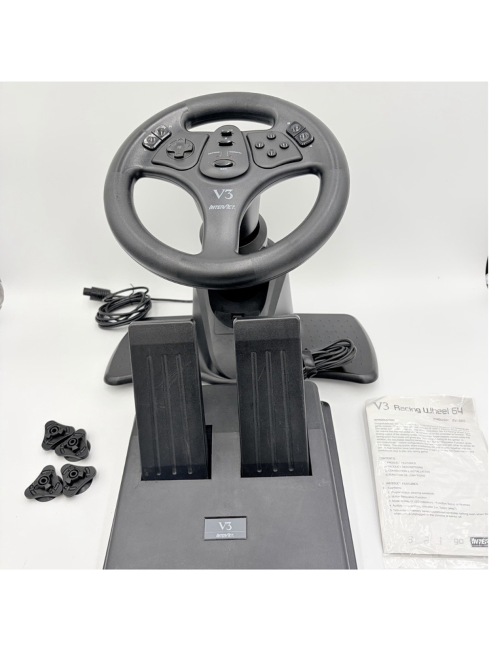 InterAct V3 FX Racing Wheel and Pedals SV-380 For Nintendo 64 N64